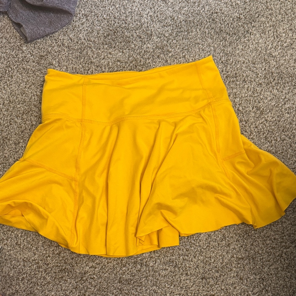 Free People Yellow Mini Skirt
